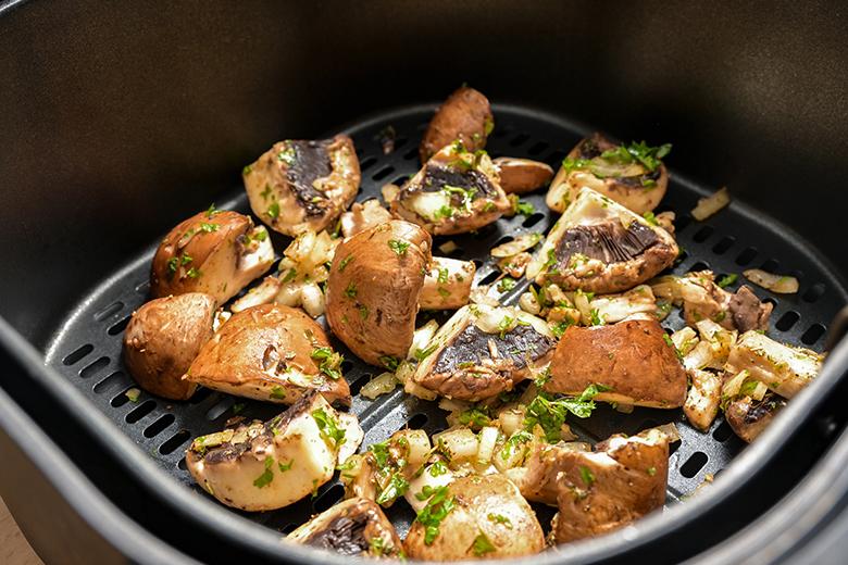 Airfryer-Pilze