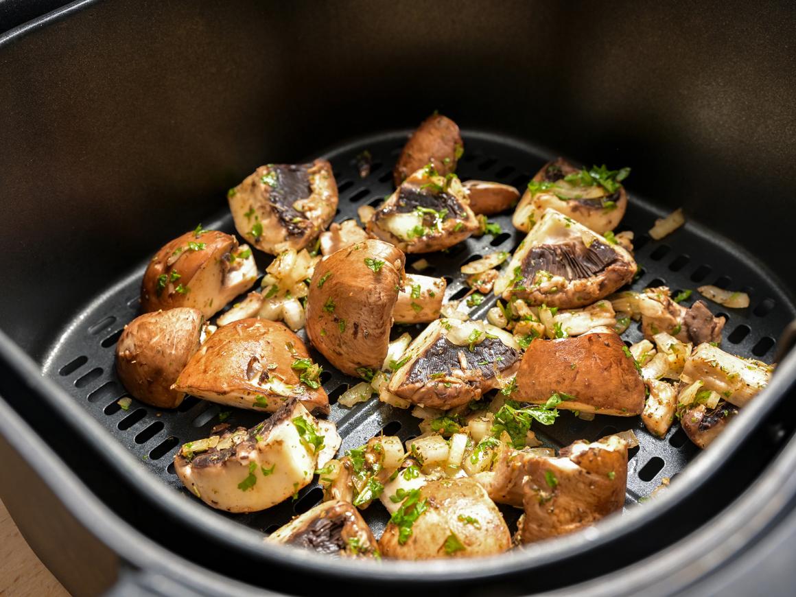 Airfryer-Pilze