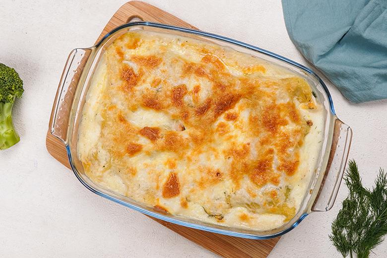 Lachs-Brokkoli-Lasagne