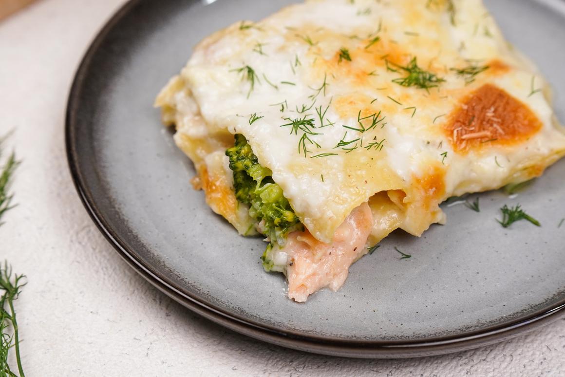 Lachs-Brokkoli-Lasagne