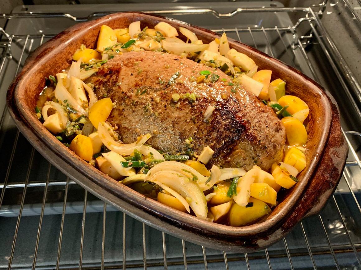 Rinderbraten im Römertopf