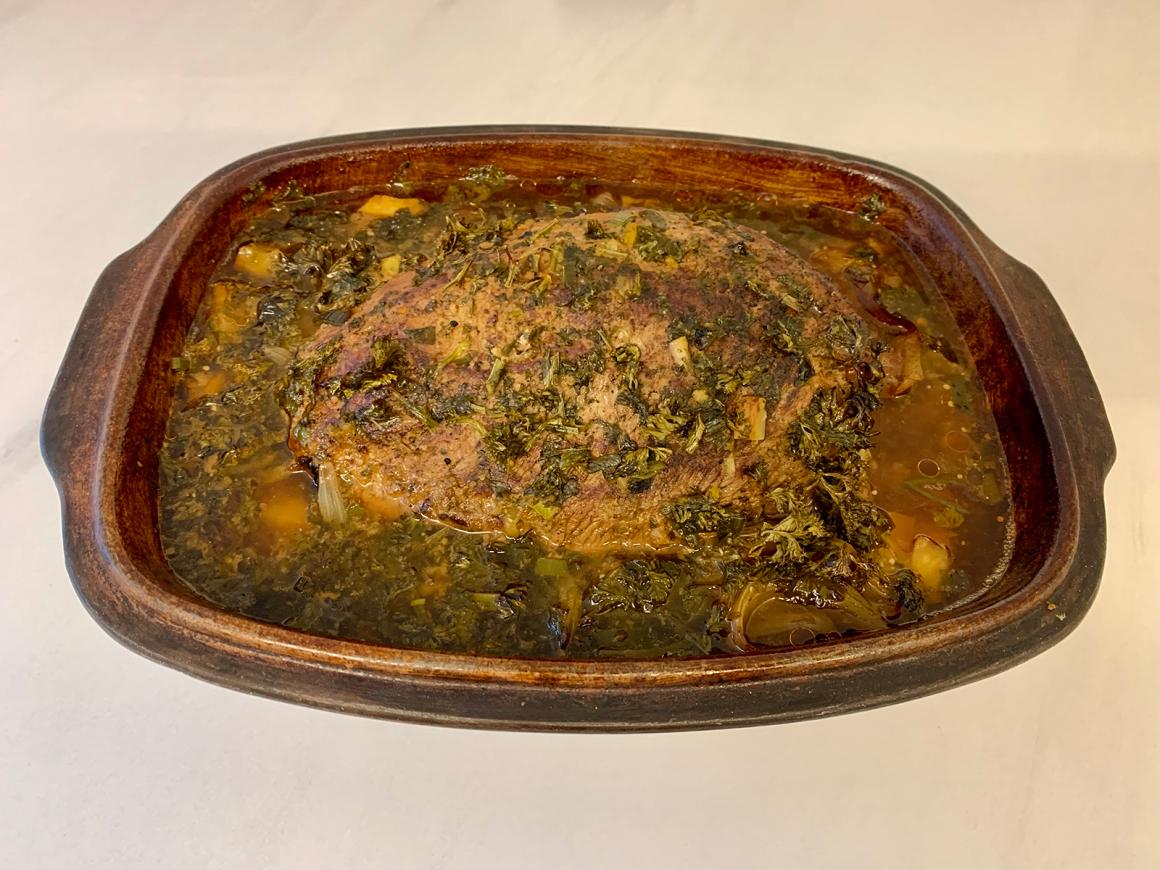 Rinderbraten im Römertopf