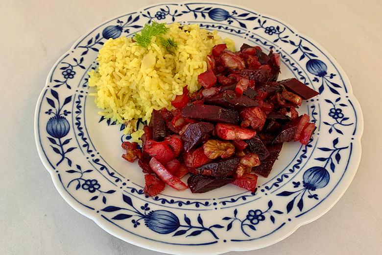 Rote Bete-Fenchel-Gemüse