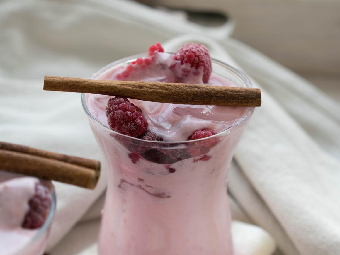 Himbeer-Zimt-Milchshake