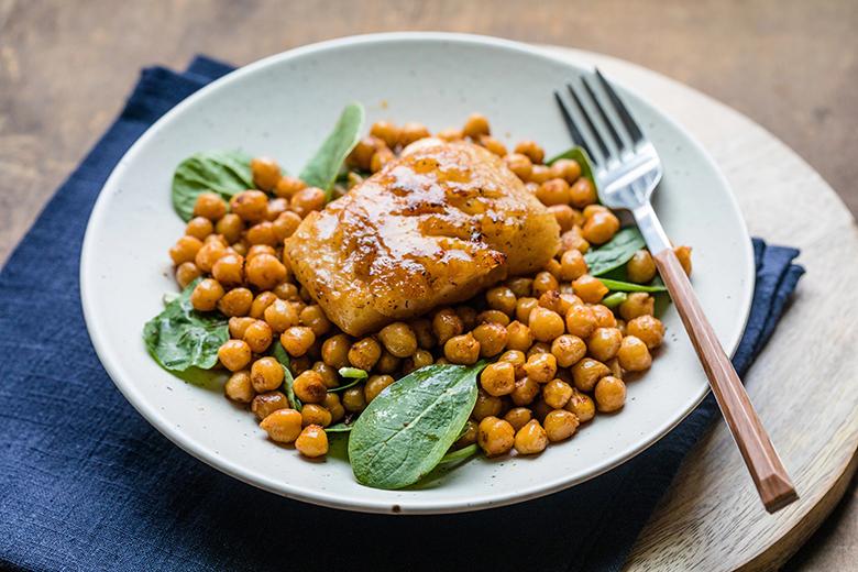 Skrei mit Kichererbsen