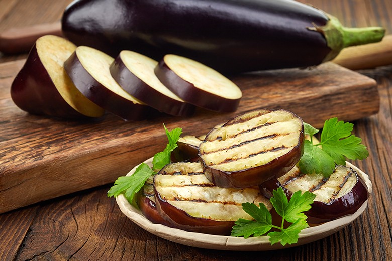 Gegrillte Auberginen