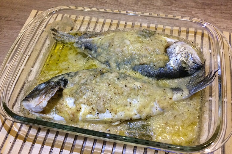 Dorade aus dem Backofen