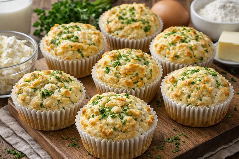 Quarkmuffins mit Zwiebeln