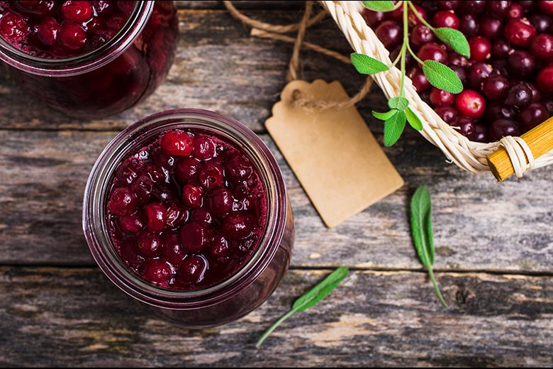 Eingekochte Preiselbeeren