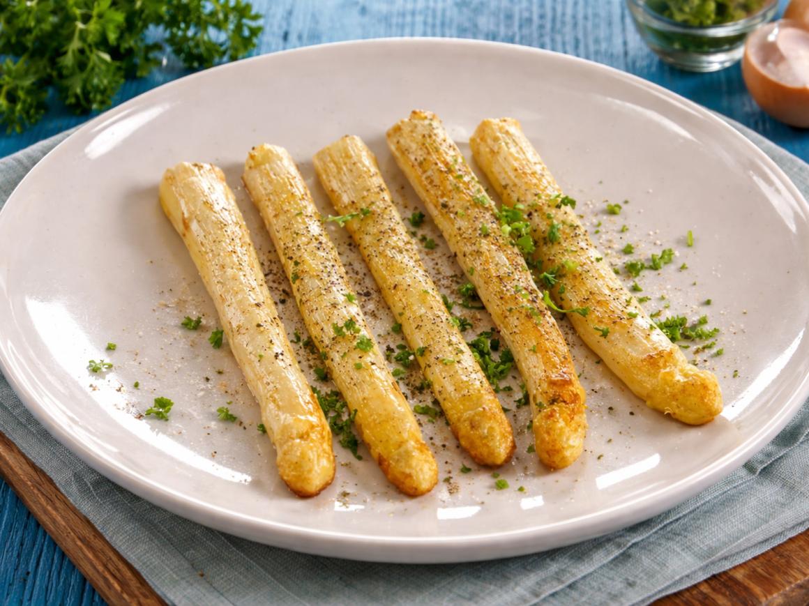 Spargel in der Pfanne gebraten