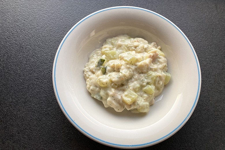 Fisch in Gurkensauce