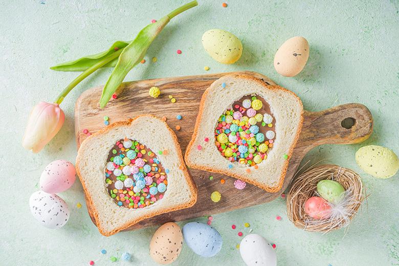 Gefüllter Oster-Toast