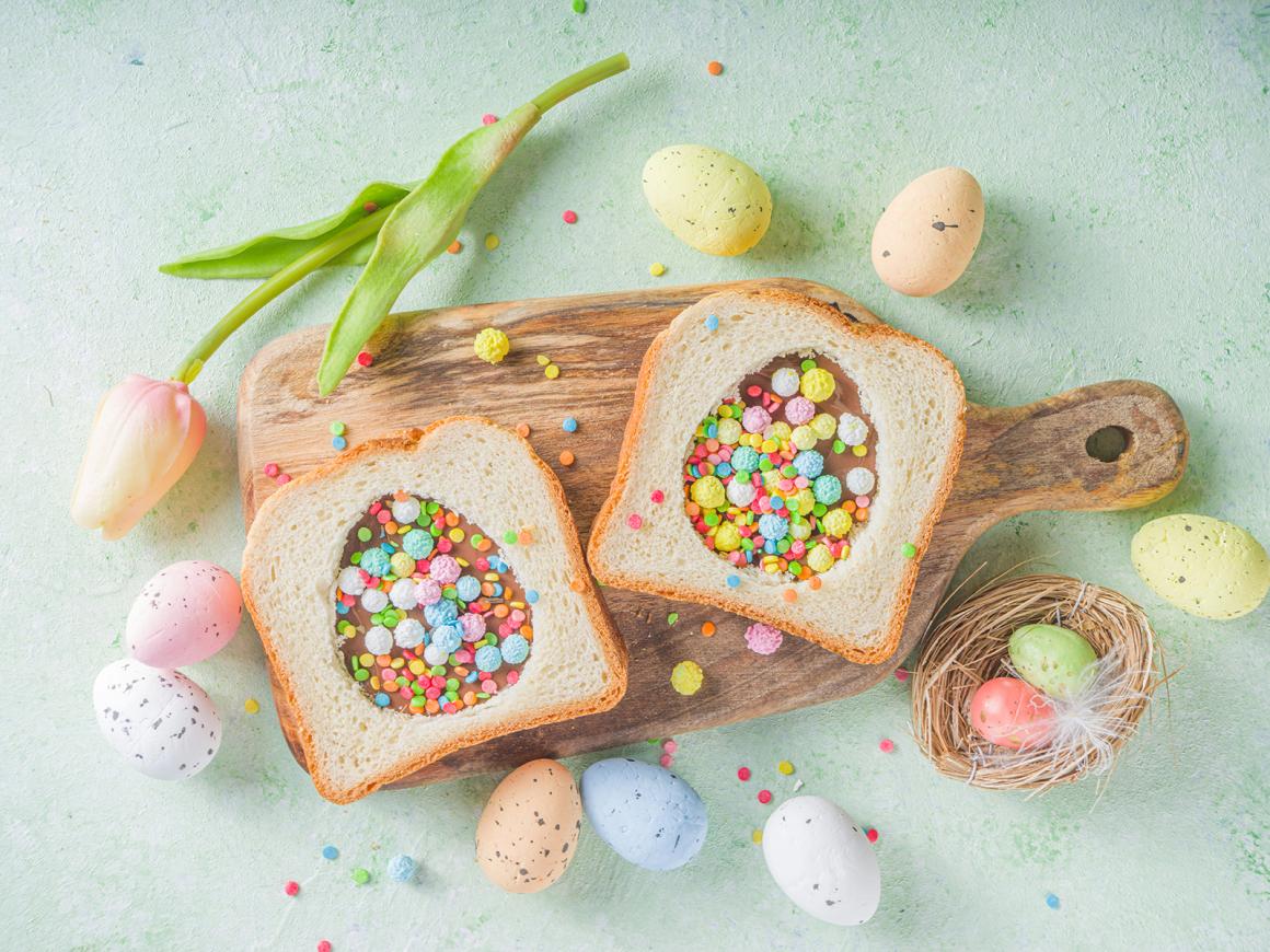 Gefüllter Oster-Toast