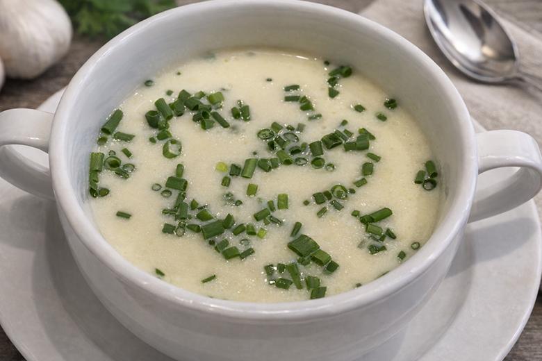 Vegane Knoblauchcremesuppe