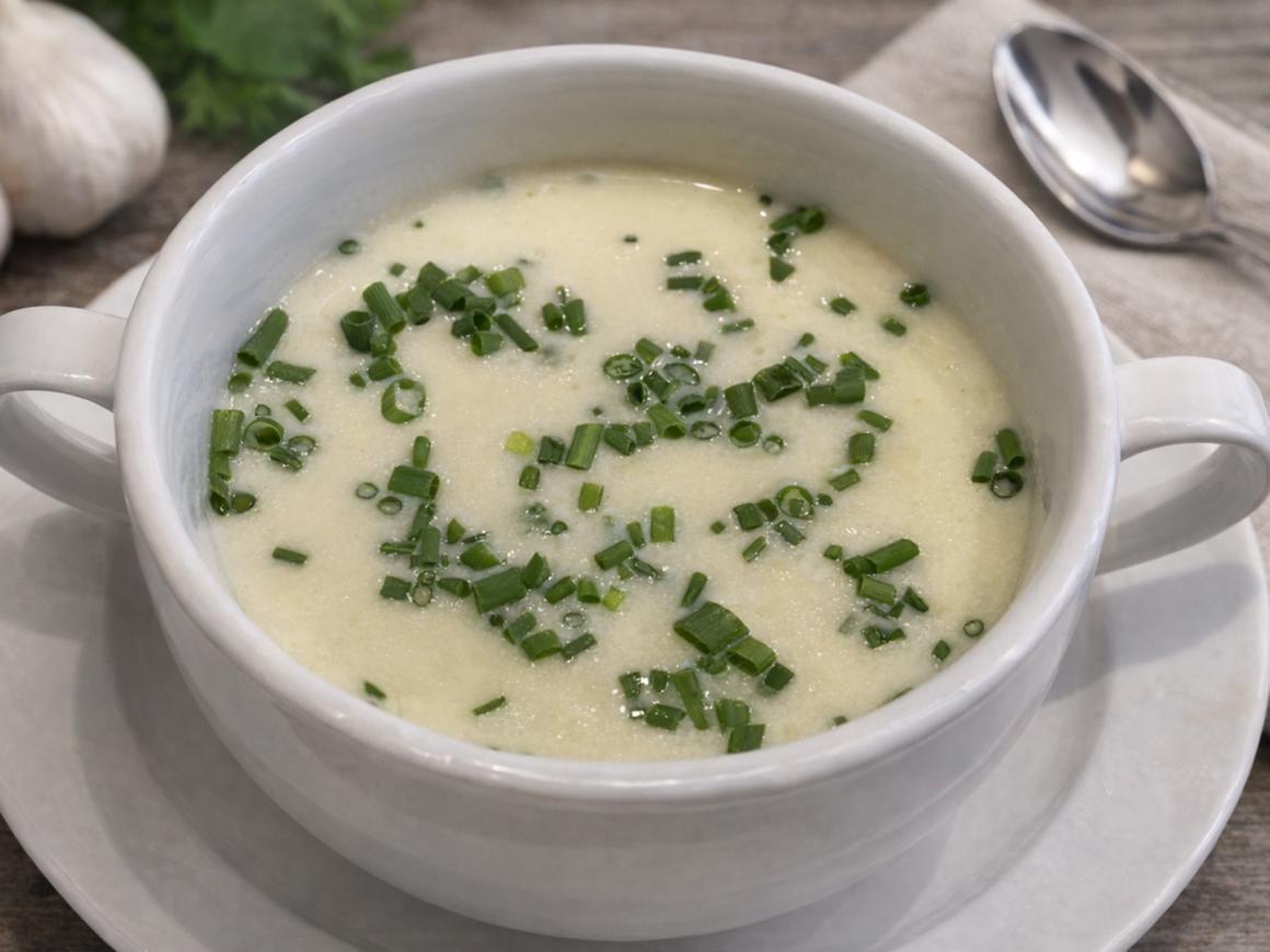 Vegane Knoblauchcremesuppe