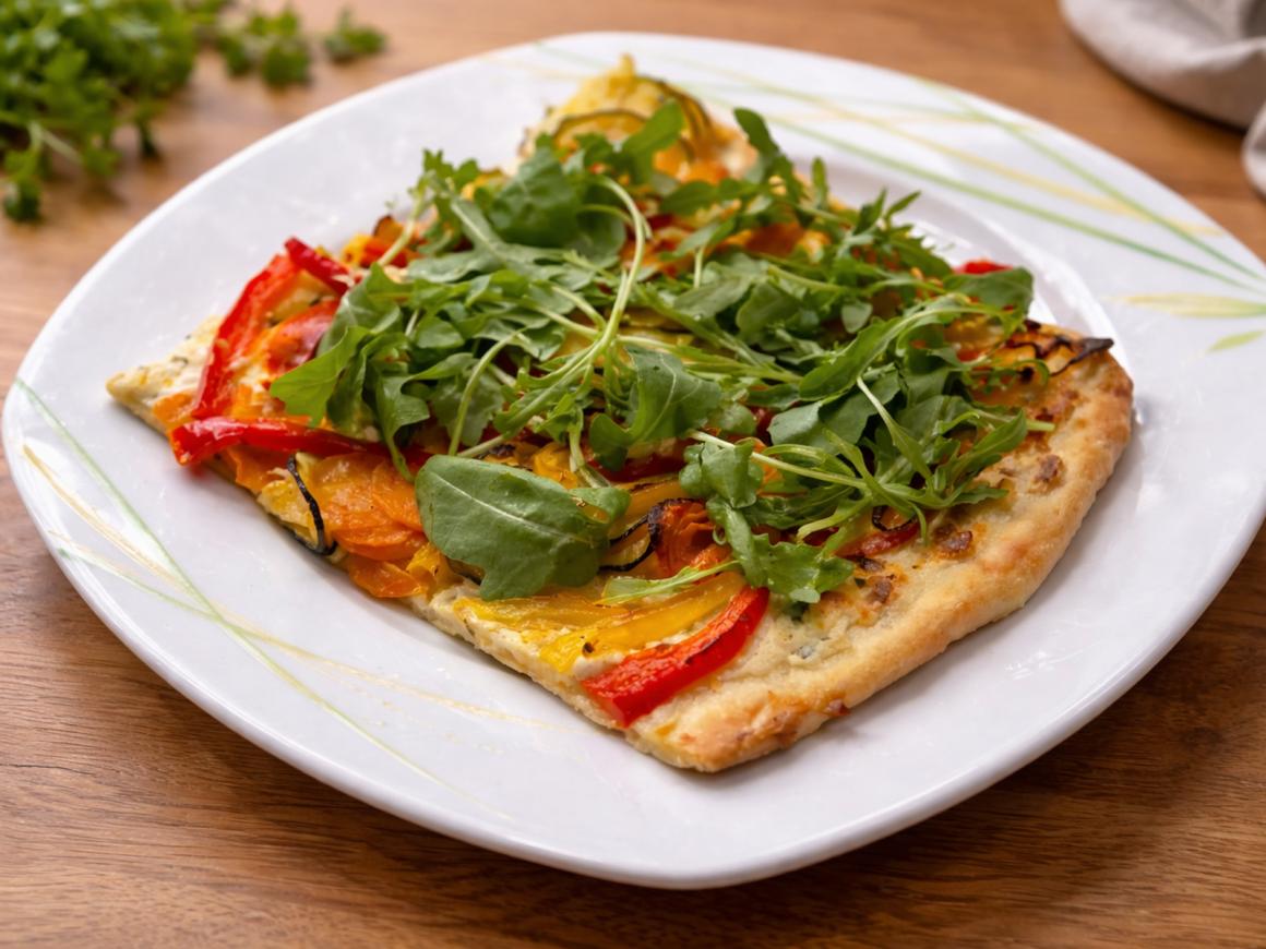 Vegetarischer Flammkuchen