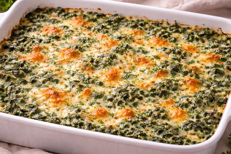 Einfacher Spinatauflauf