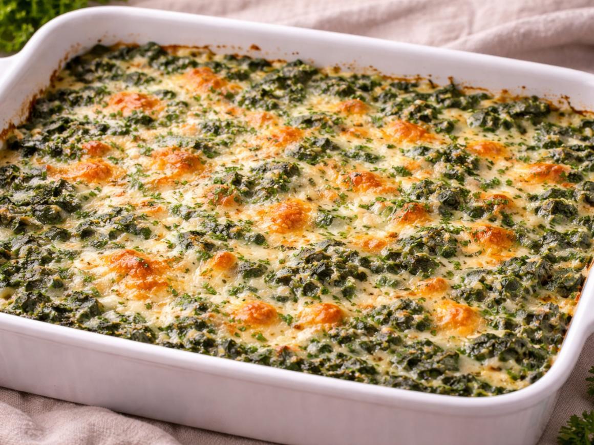 Einfacher Spinatauflauf