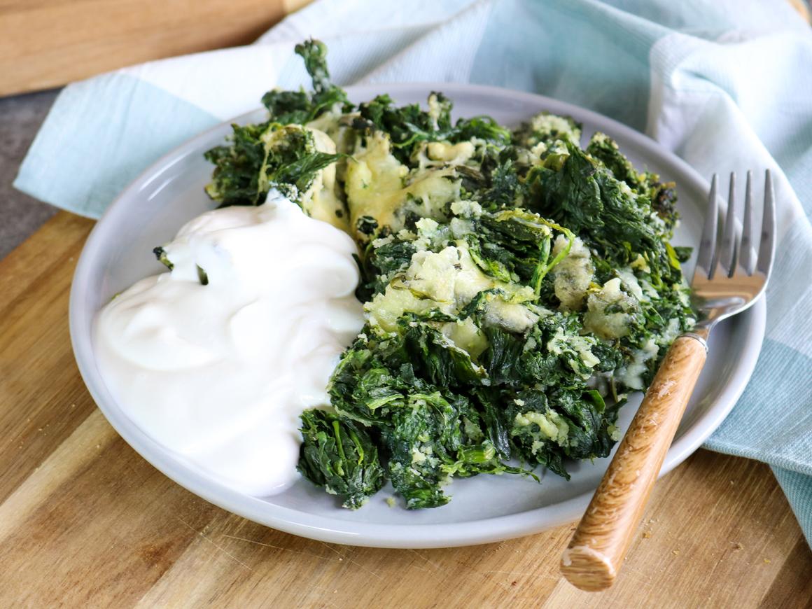 Einfacher Spinatauflauf