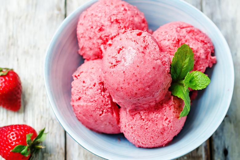 Erdbeereis