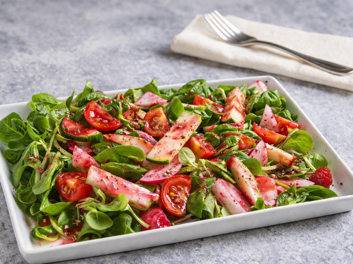 Feldsalat mit Himbeerdressing