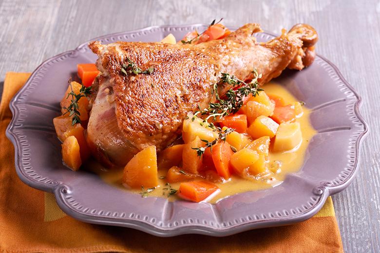 Putenkeule geschmort