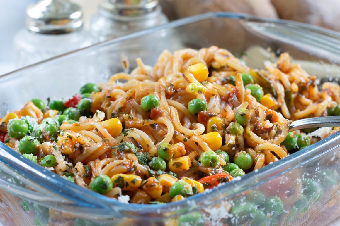 One Pot Gemüsepasta aus dem Backofen