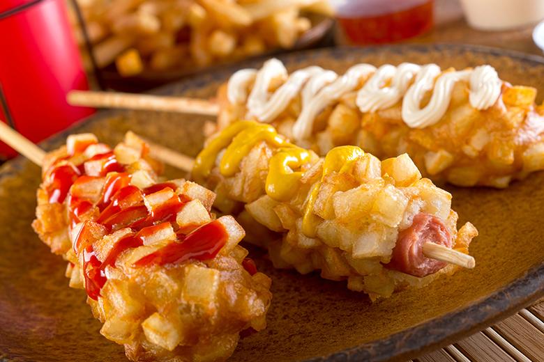 Koreanische Corn Dogs