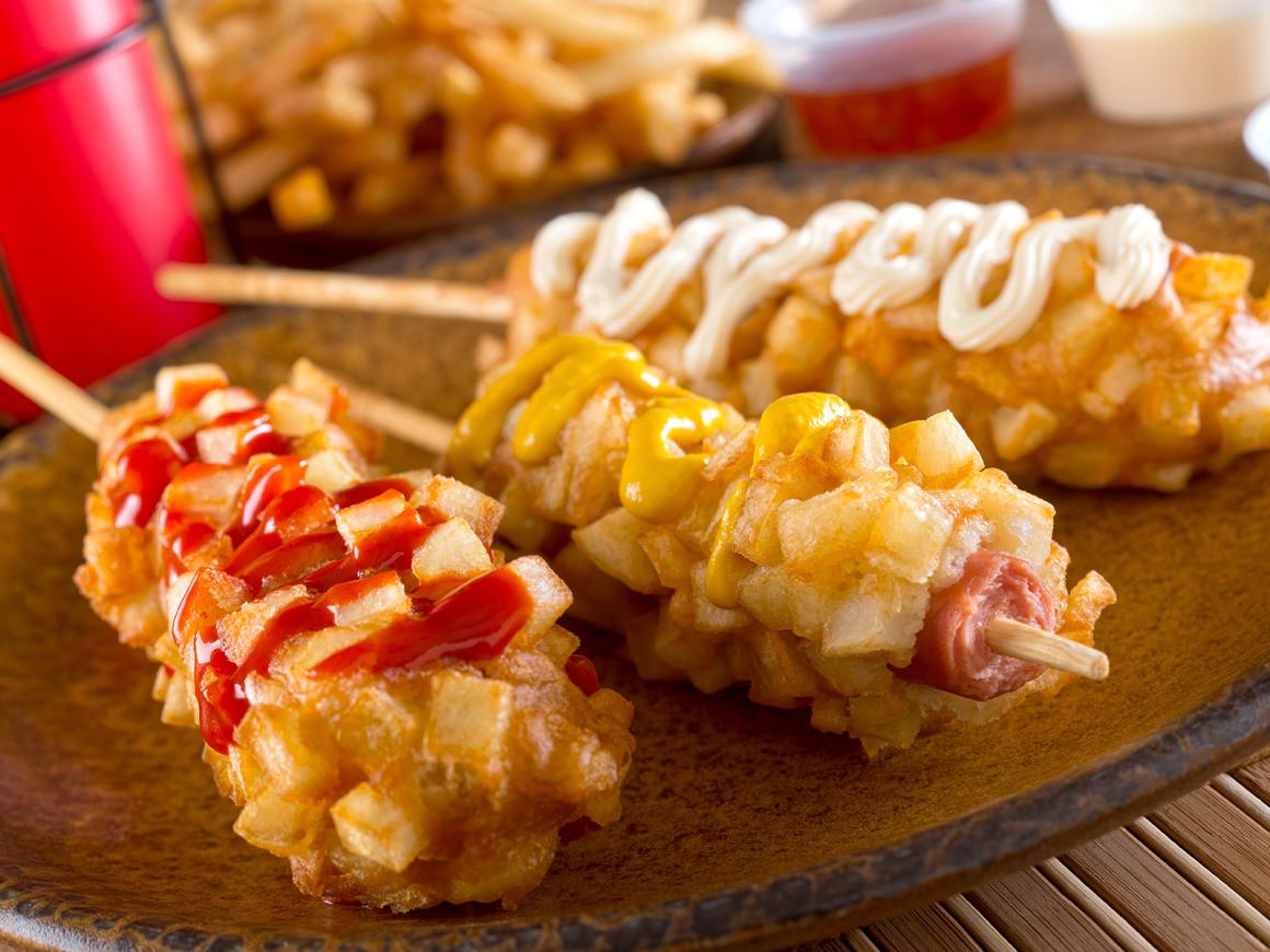 Koreanische Corn Dogs