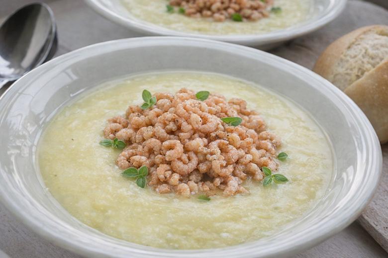 Kartoffelsuppe mit Krabben