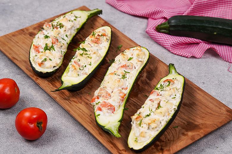 Gegrillte Zucchini mit Feta