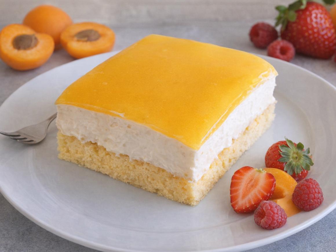 Mascarpone-Schnitten mit Fruchtspiegel