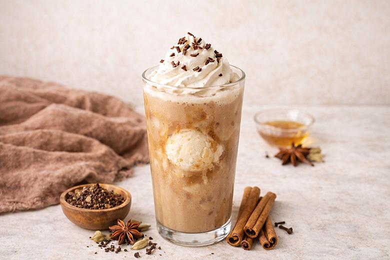 Frozen Chai mit veganem Vanilleeis