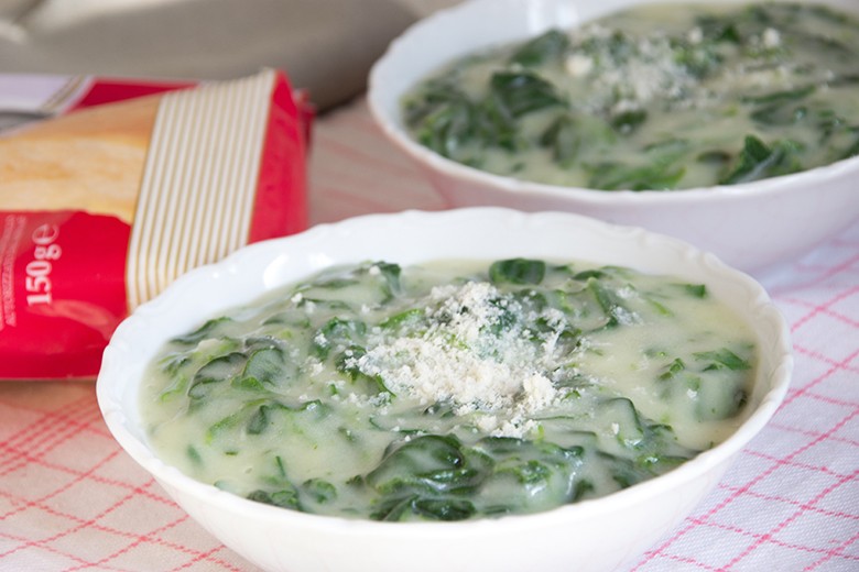Mikrowellen-Spinatsuppe