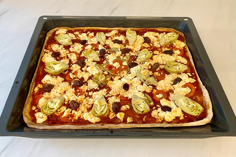 Pizza mit Artischocken