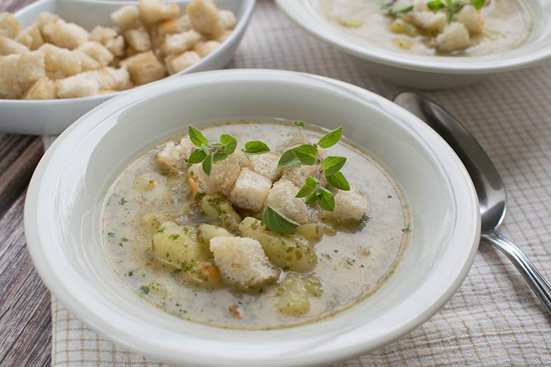 Grüne Kartoffelsuppe