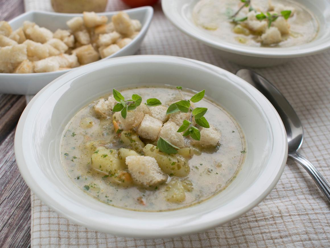 Grüne Kartoffelsuppe