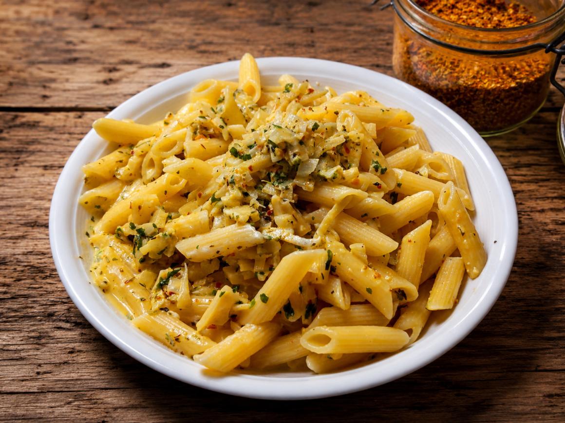 Penne mit Bambussprossensoße