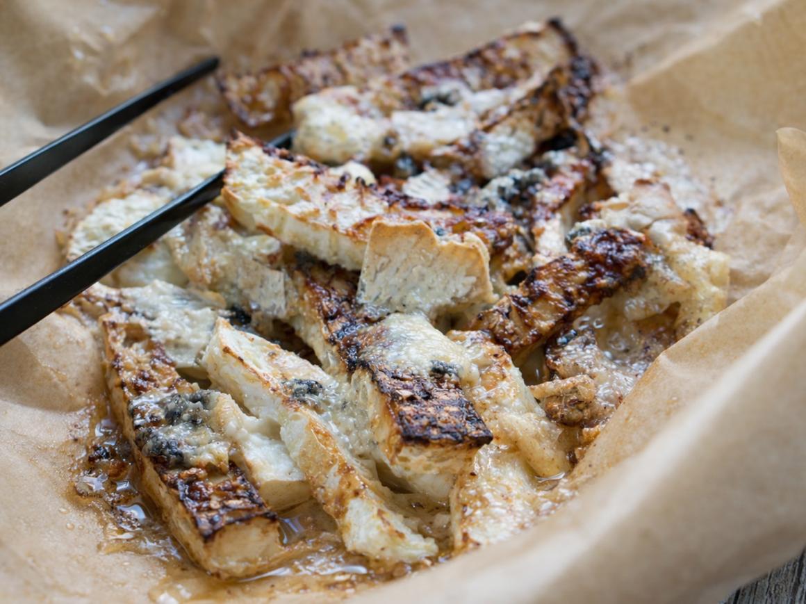 Kohlrabi mit Schimmelkäse
