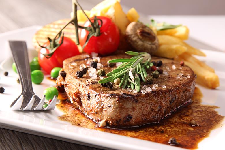 Pfeffersteak flambiert
