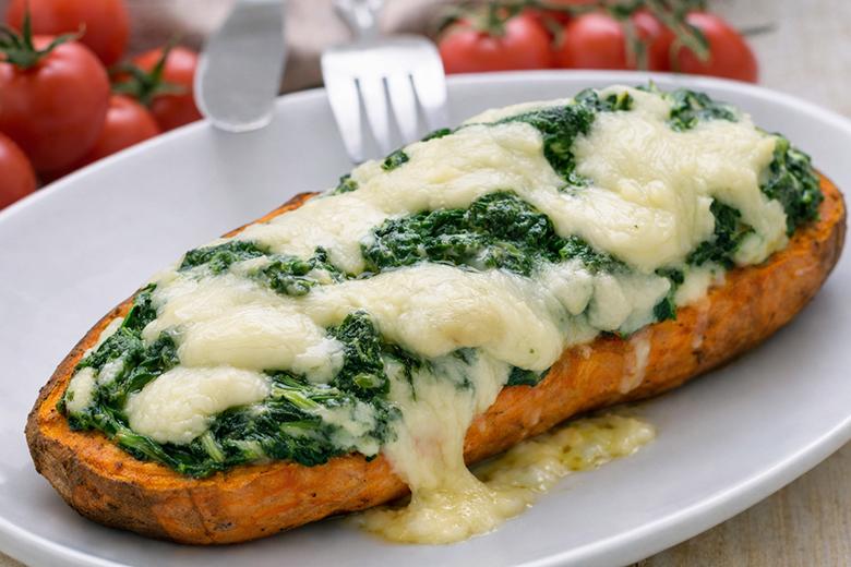Gefüllte Süßkartoffeln aus dem Ofen