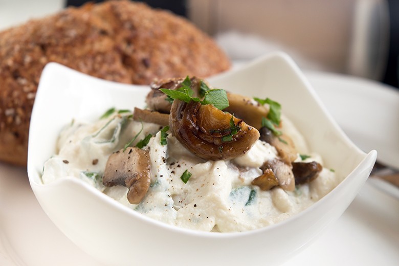 Frischkäsecreme mit Champignons