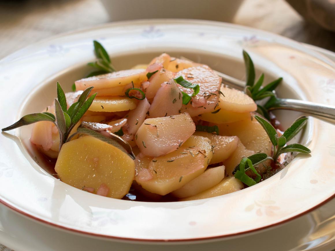 Kartoffelsalat mit Rotwein
