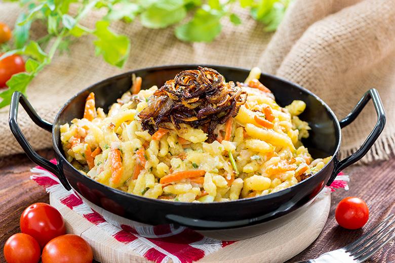 Spätzlepfanne mit Möhren