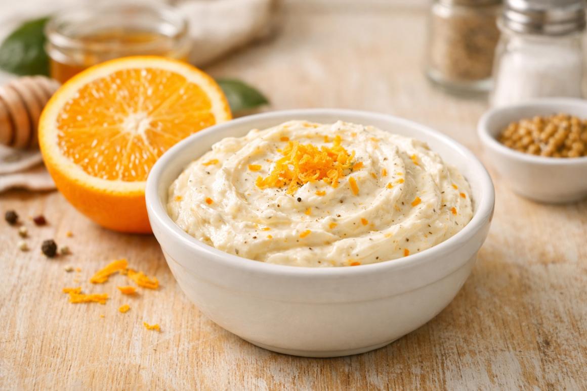 Honig-Senf-Orangen-Dip