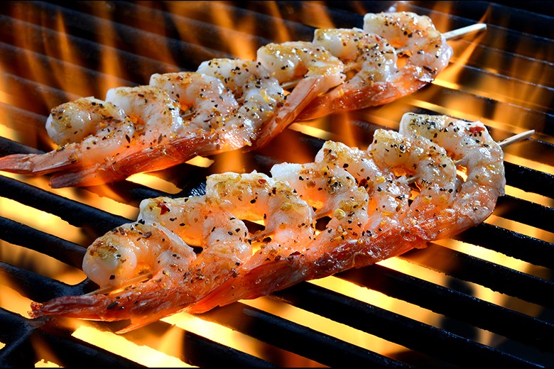 Shrimps-Spieße vom Grill