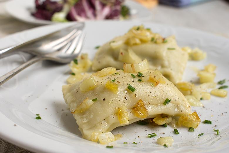 Geschmälzte Maultaschen