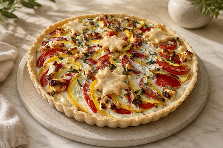 Quiche mit Zucchini und Tomaten