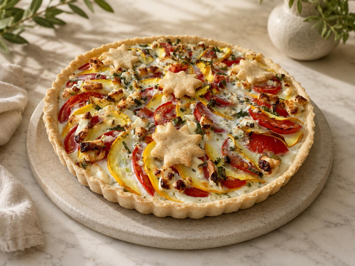 Quiche mit Zucchini und Tomaten