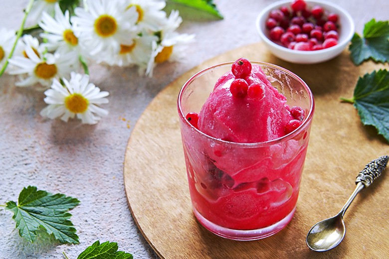Johannisbeer-Zitronen-Sorbet
